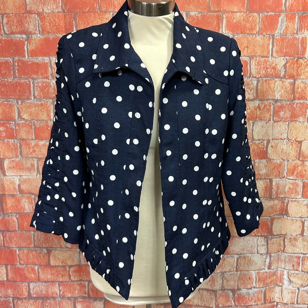 Christopher &‎ Banks Petite Polka Dot Blazer